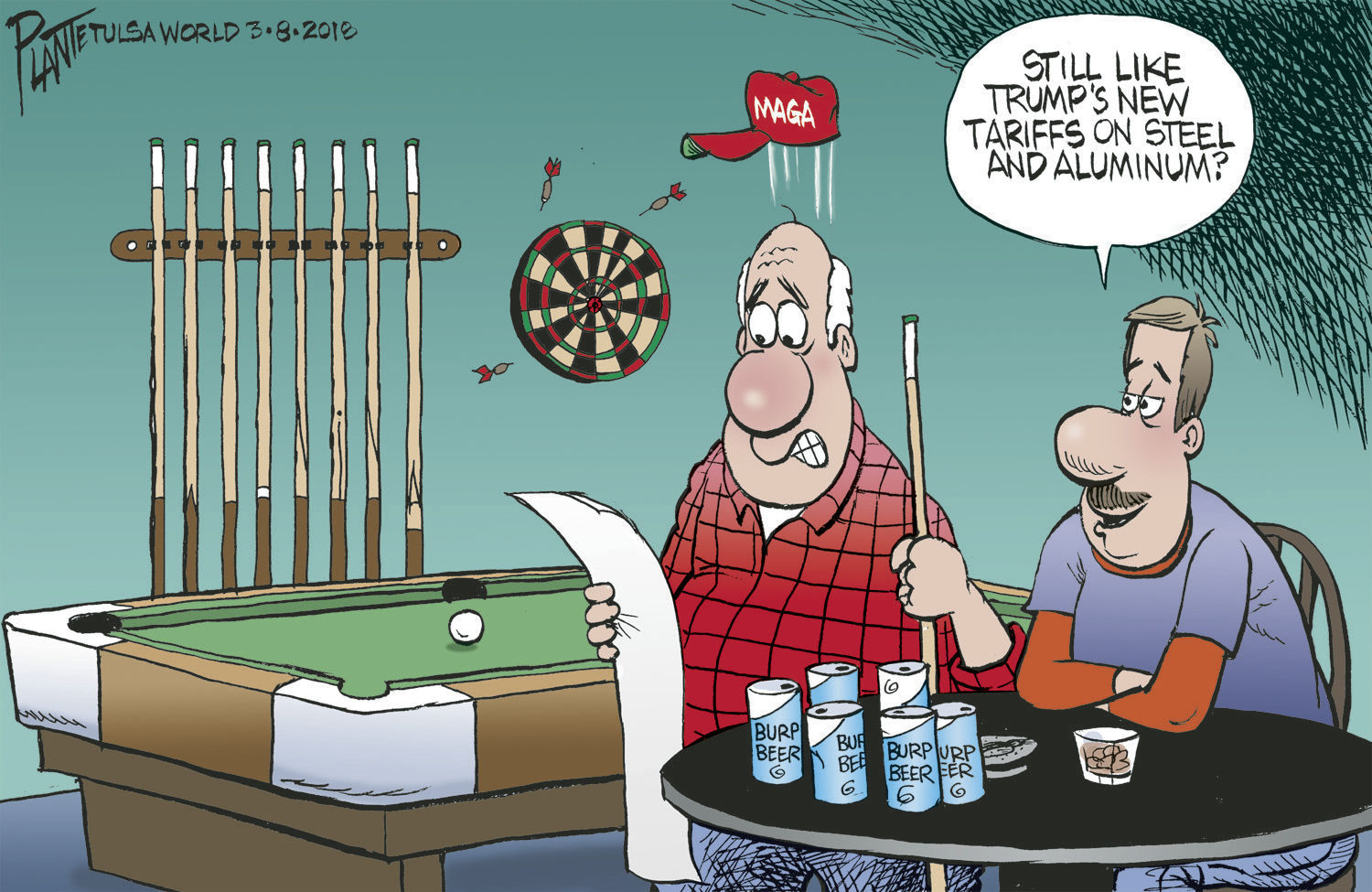 Bruce Plante Cartoon: New Bar Tab